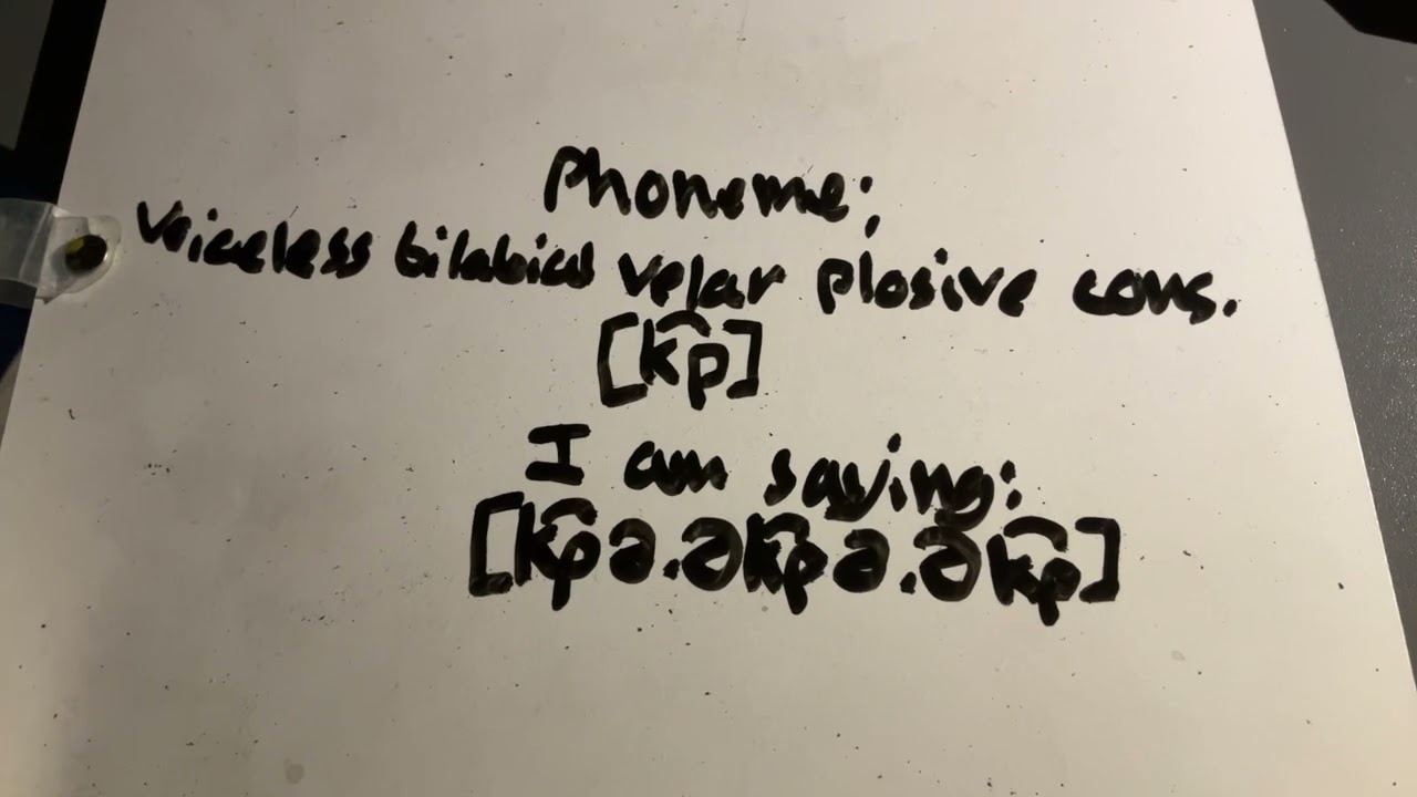 [k͡p] voiceless bilabial velar plosive consonant