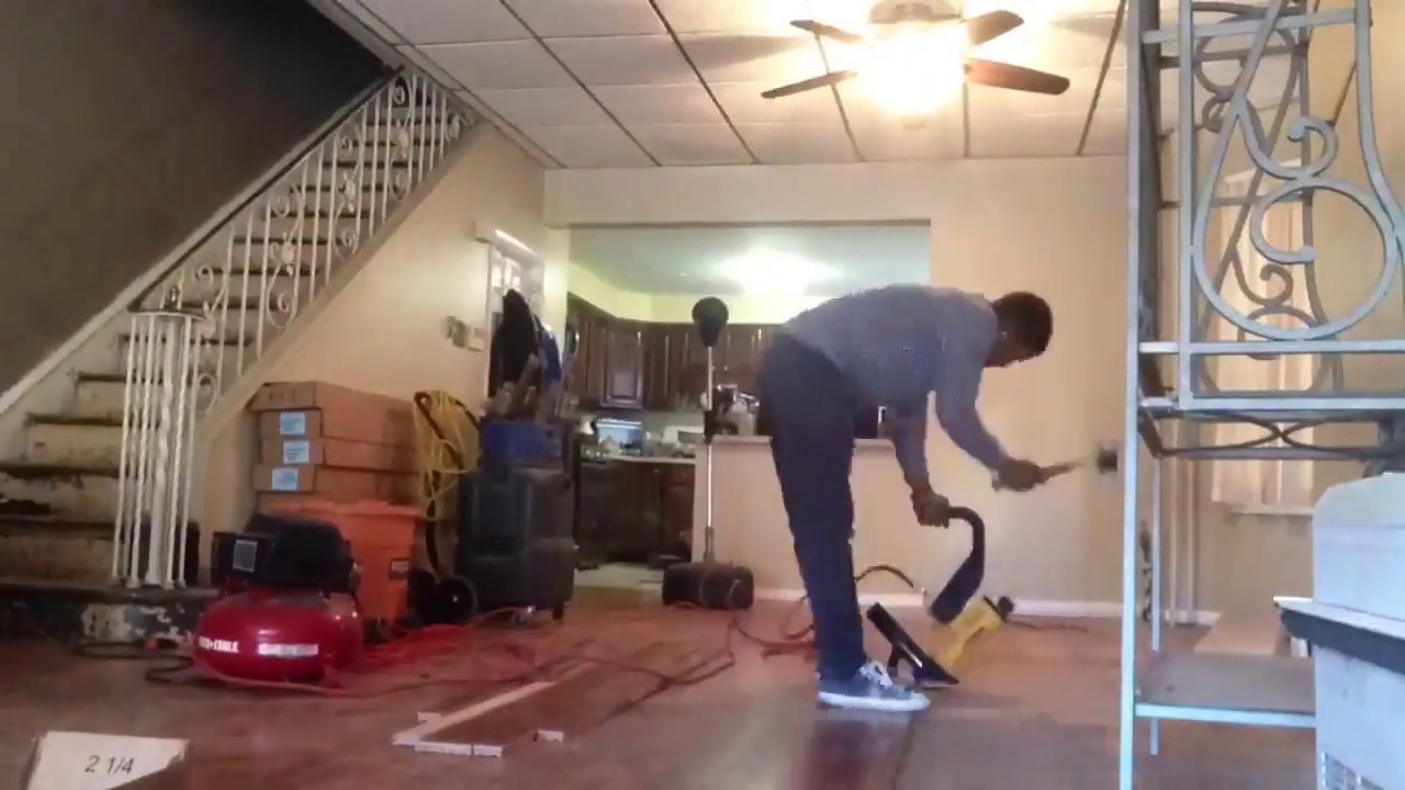 R.M. Construction Solid Hardwood Floor Installation YouTube