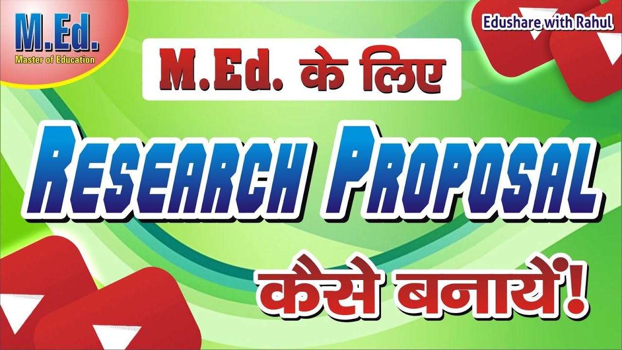 m.ed research proposal pdf in hindi
