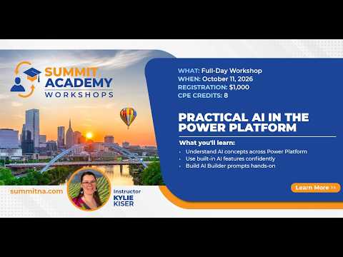 Practical AI in the Power Platform | Community Summit 2026 Academy
