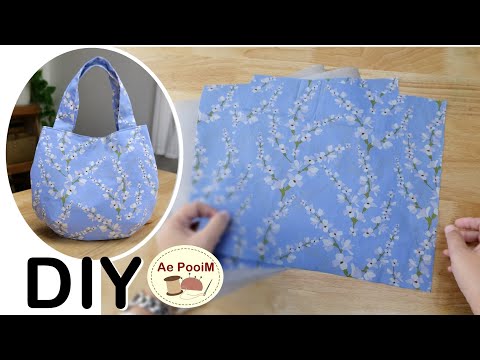 🌸 Look at this, it's so cute and easy to make. DIY a round tote