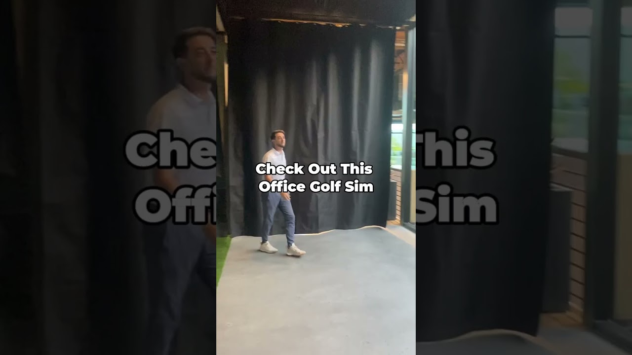 You Won’t Believe This Office Golf Simulator Setup! 