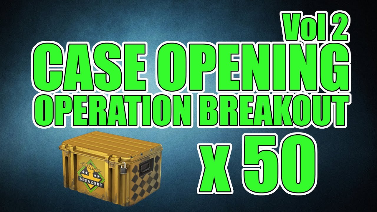 CSGO Case Opening Vol 2 50 Operation Breakout Cases & SSG 08 Abyss Giveaway! YouTube