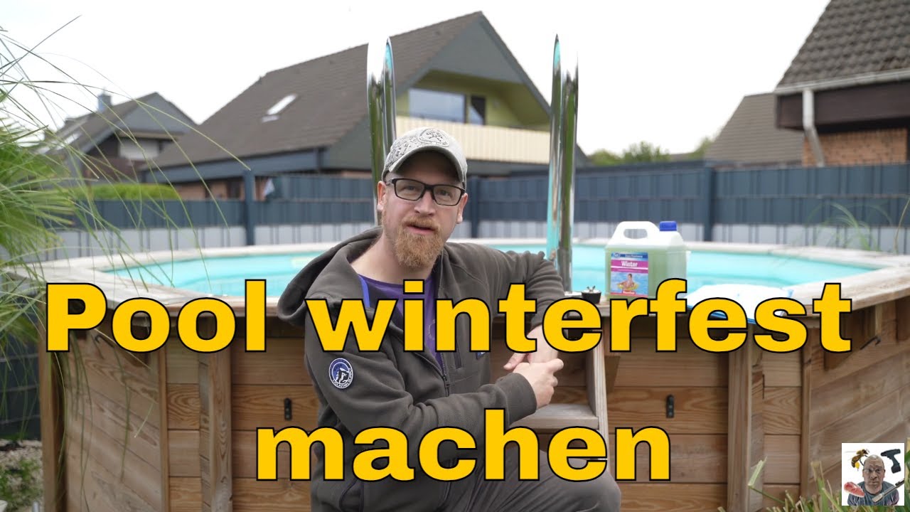 Pool winterfest machen (Wintermittel, Technik einwintern, Winterplane, Elektroden, Salzelektrolyse)