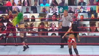 Ruby Riott, Liv Morgan and Bianca Belair vs Zelina Vega and the IIconics RAW 24/08/2020 (in English)