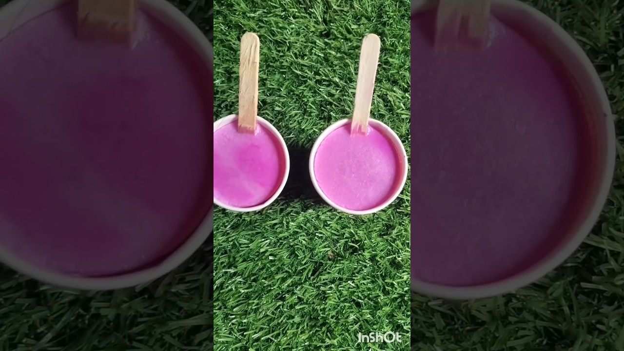 Dragon fruit ice cream|| milk|| red dragon fruit 😋😋😋