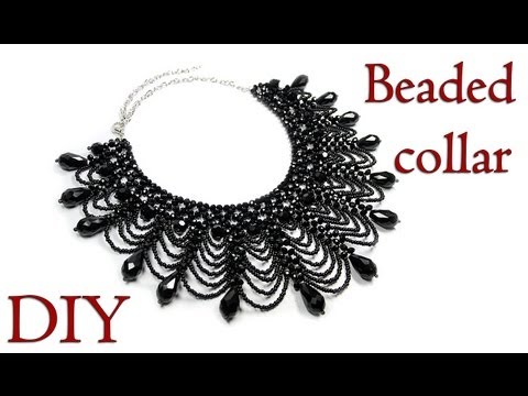 DIY: Beaded collar necklace / Ажурный воротник из бисера