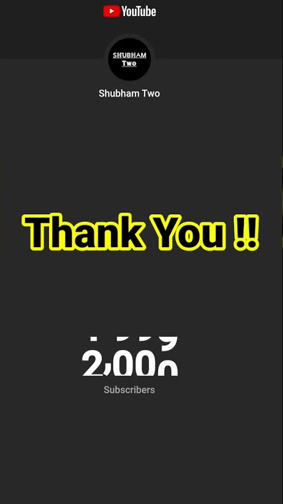2K Subscribers Complete 🔥 Thank You !!