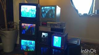 Hacked CRT Video Wall + Resolume + video matrix = GOOD STUFF!