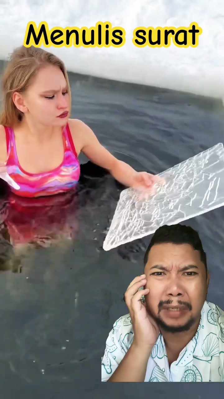 MENULIS SURAT DIATAS ES !!?? #ice #shortsfeed #shorts #funny