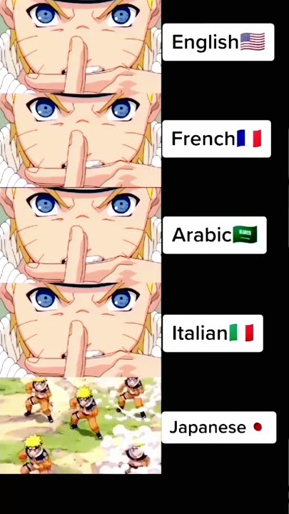 Naruto Shadow clone jutsu in diffrent languages