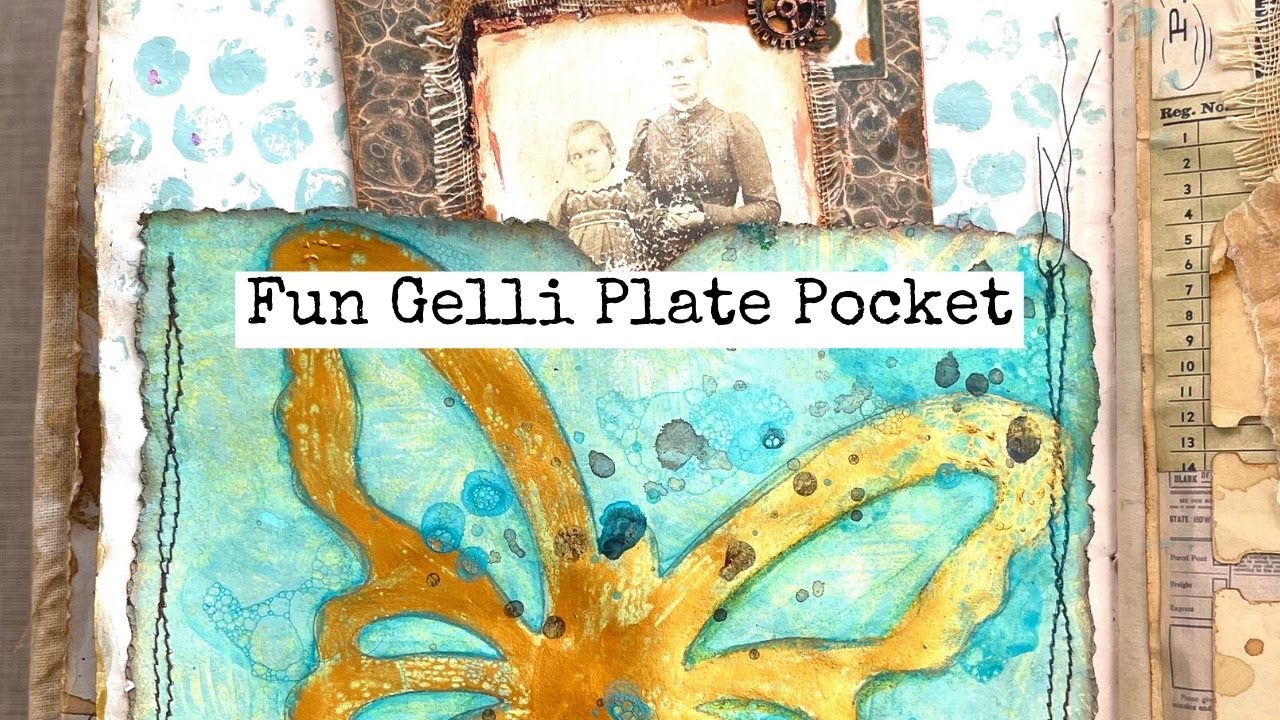 Simple Gelli Plate Pocket! #57- Bitesized Inspiration For Your Journal!