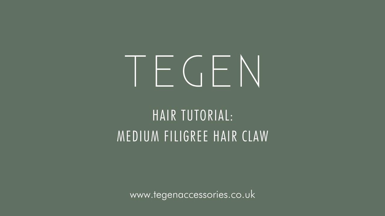 Quick How To: Medium Filigree Hair Claw in Opal | Tegen Accessories