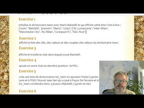 Python - Correction C1P34Ex3 - Les dictionnaires