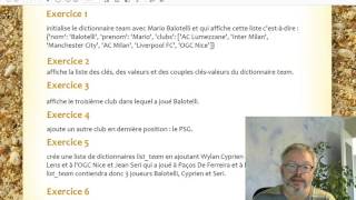 Python - Correction C1P34Ex3 - Les dictionnaires