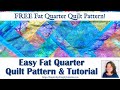 Easy Fat Quarter Quilt Block Tutorial - Fat Quarter Quilting with BATIKS - Beginner Quilt Pattern