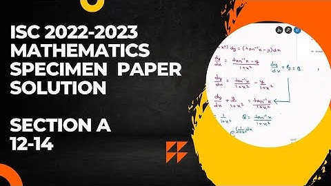 isc maths specimen paper solution 2023 | isc mathematics specimen paper solution 2023 | isc maths