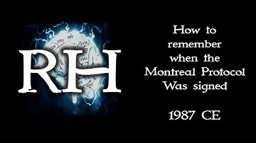 Just the Mnemonic Device for when the Montreal Protocol was signed 1987 CE