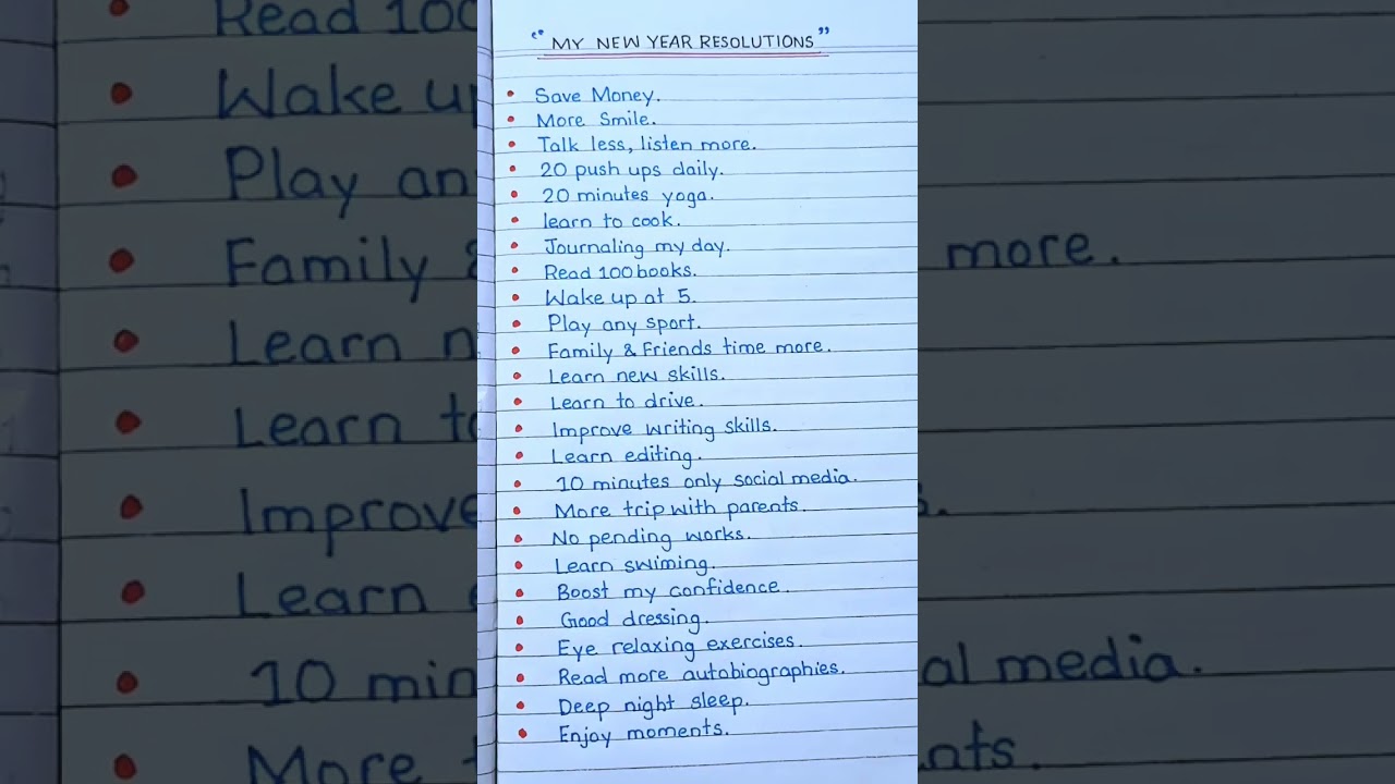 My New Year Resolution/ New Year Resolution / How to make New Year Resolution 