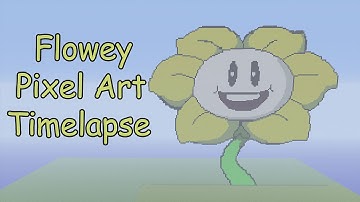 Minecraft Pixel Art Timelapse | Flowey (Undertale)