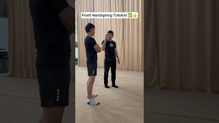 Front Handspring Tutorial ✅👍 #shorts #tutorial #ashortaday
