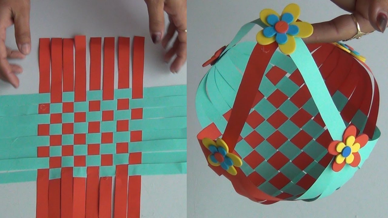 Easy Way To Make DIY Paper Weaving Basket DIY Simple Paper Crafts YouTube