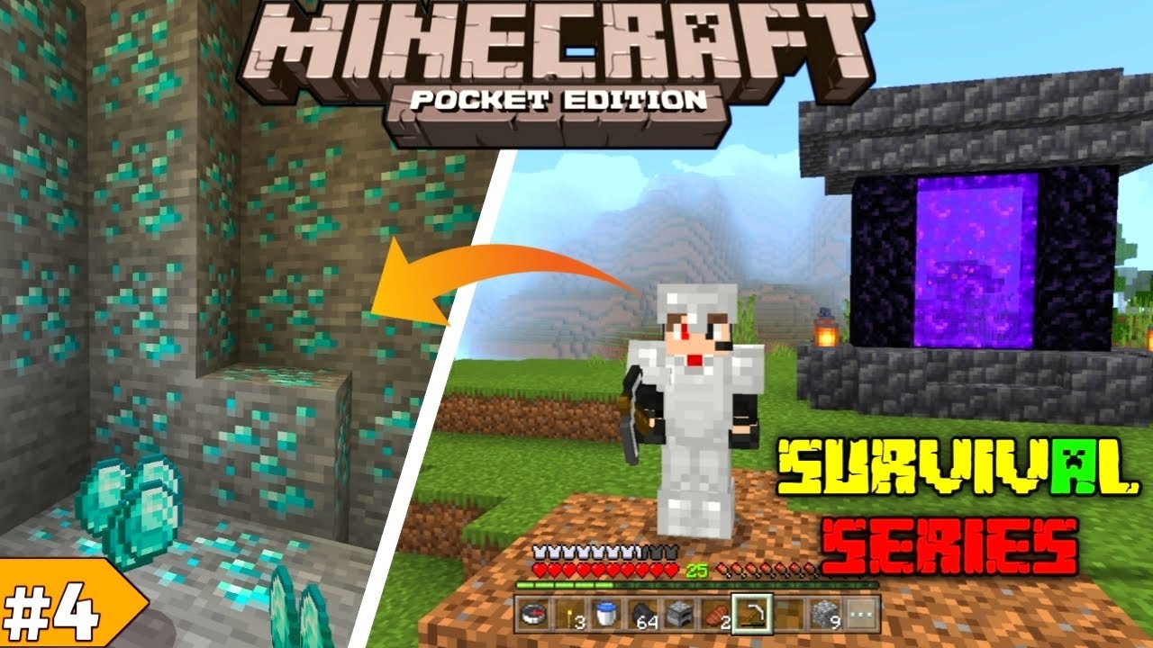 I FOUND DIAMONDS IN MINECRAFT SURVIVAL (#4) - YouTube