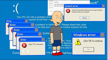 Classic Caillou Creates A Computer Virus/Arrested/Grounded