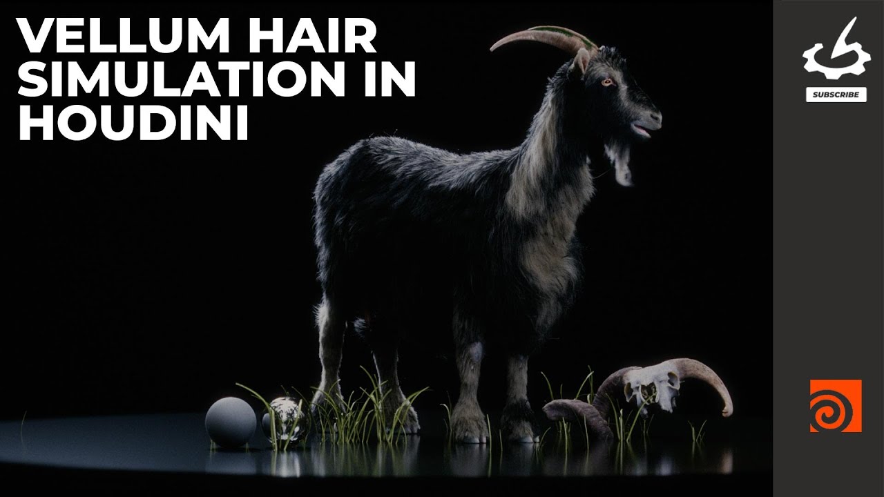 Имитация волос из пергаментной бумаги в Houdini с участием Саравмита Сингха.