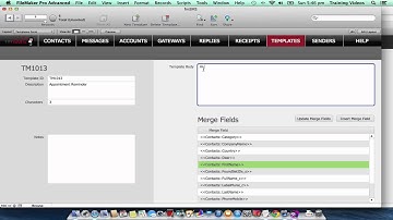 fmSMS - Working with Templates and Merge Fields