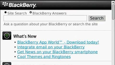 Browser Basics on your  BlackBerry Device