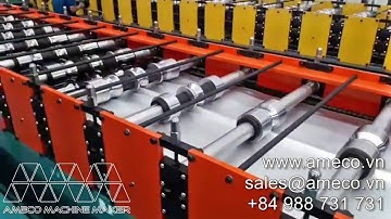 IBR Step Tile Roofing Roll Forming Machine Máy Cán tôn Sóng Ngói Vuông