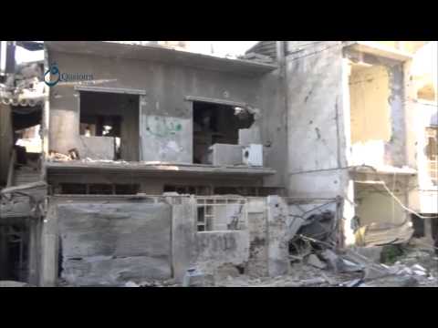 Qasioun News: Damascus: Destruction in houses and civilian's houses in Jobar neighborhood 9-9-2015