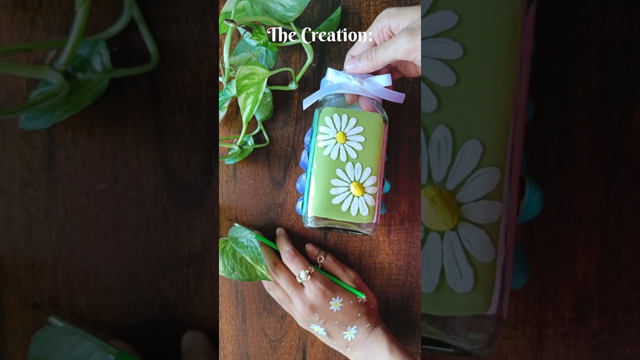 Easy Pistachio Shell Craft Art Diy gift jar 