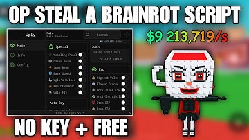 Steal a Brainrot Script GUI Hack | Working Noclip, Instant Steal, Dupe, Spawner, Fly + More!