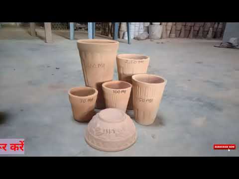 mudpot Made in India kullad kulhar / How are clay glasses made? mitti ke gilas kese bante h