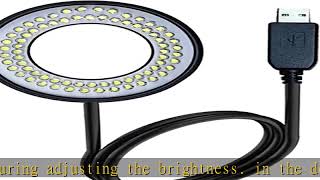 Microscope Led Ring Light Illuminator, Usb 5V 72 Led White Adjustable Focus Lamp Source For Monocul