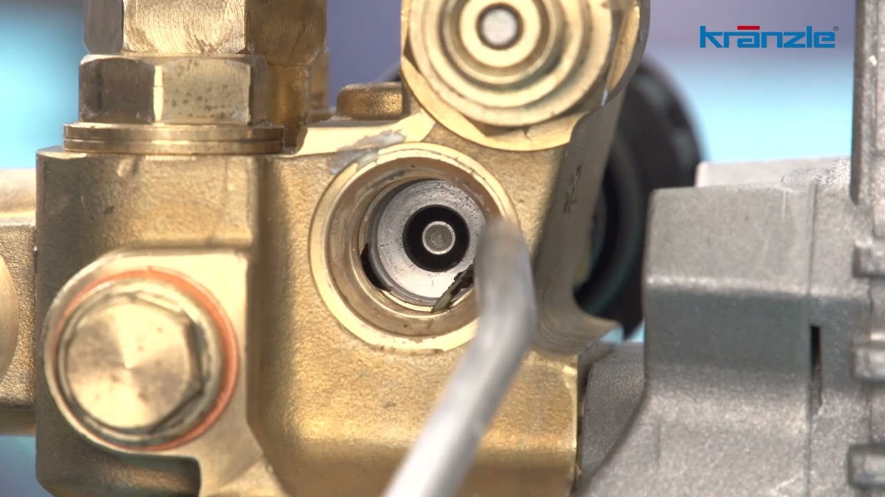 Controle van het bypass-kogelventiel – Kränzle hogedrukpomp