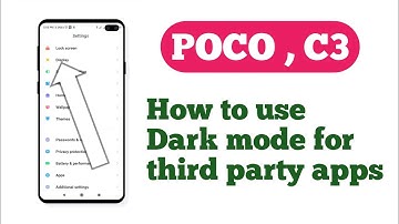 POCO C3 , Dark mode for third party apps How to use and Enable