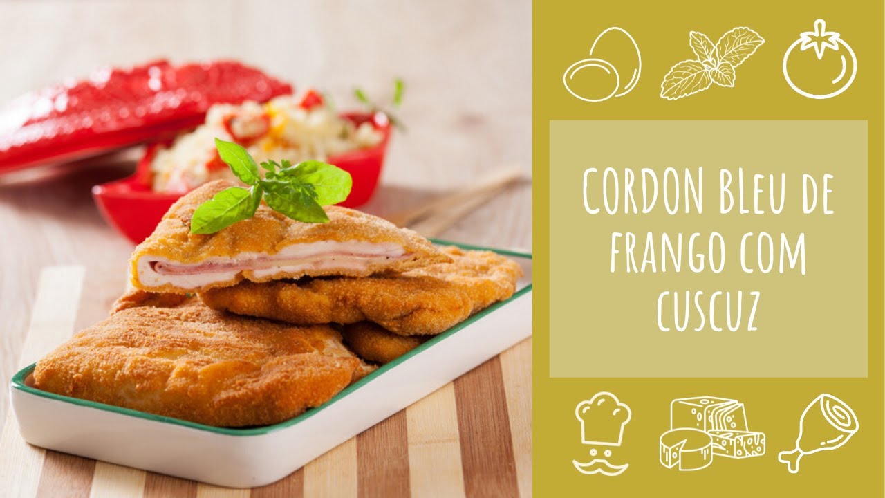 Cordon bleu de frango com cuscuz