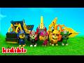 PAW Patrol toys and their vehicles fix the bridge! 🐾🏗️ Cartoon for Kids | Kidibli