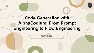 [2024 Best AI Paper] Code Generation with AlphaCodium: From Prompt Engineering to Flow Engineering