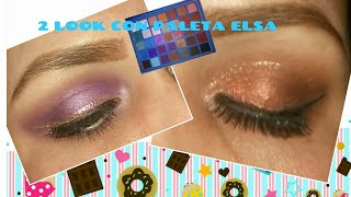 2 Look De Ojos Con Paleta Elsa