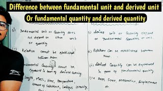 Celebrity Difference between fundamental unit and derived unit || Fundamental quantity and Derived quantity Net Worth