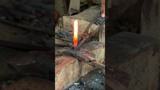 Ancient Techniques Meets Modern Steel: The Nail Forging Guide. #shorts #blacksmith #nailart #asmr