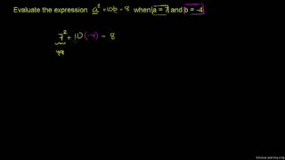 Example: Evaluating expressions with 2 variables