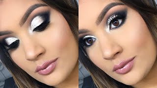 MAQUILLAJE PLATEADO Y NEGRO | AbrilDoesMakeup ♡ - YouTube