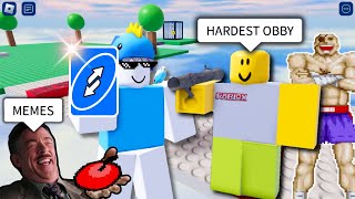 ROBLOX I Wanna Test The Game FUNNY MOMENTS (HARDEST OBBY) screenshot 3