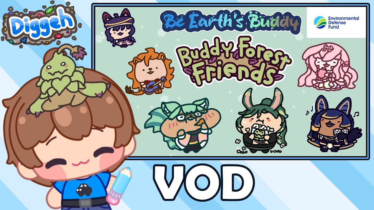 Be Earth's Buddy 2025 Charity Fundraiser Day 3! Drawing Buddy Forest Friends!