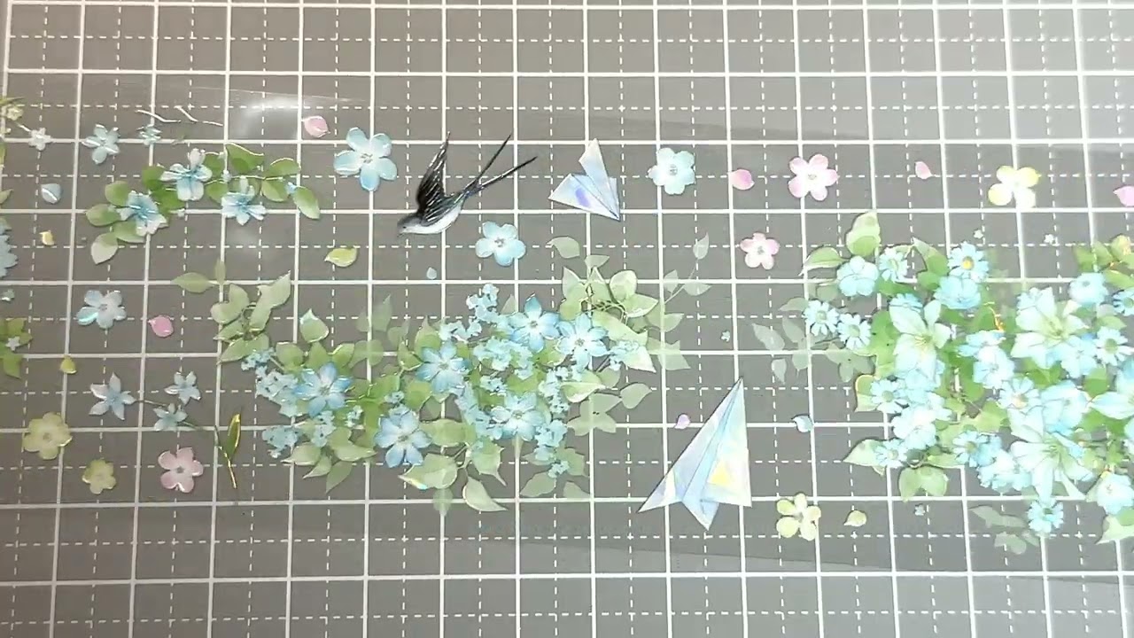 朝夕】花開時回信 -PET貝殻光 - 沼のオアシス 海外マステのカット販売店